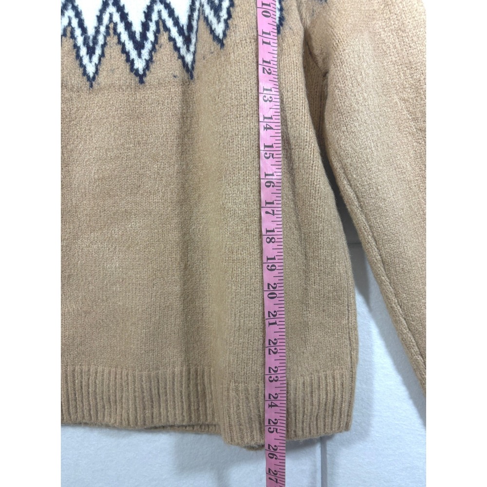 Thread & Supply Womens Fair Isle Claire Knit Sweater Oat Brown Small NWT - Picture 7 of 10